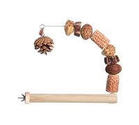 Beimus Perchoir à oiseaux en forme de pomme de pin pour perroquets offrant un excellent exercice de bec et un enrichissement sain de cage à oiseaux