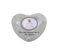 Beimus Pierre tombale personnalisable avec cadre photo en résine pour la maison, le jardin ou l'intérieur