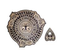 Beimus Planche de divination en bois avec planchette - Outil parlant de radiesthésie - Outil de discours - Tête de mort avec planchette