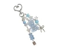 Beimus Porte-clés en colophane moulée en forme d'ours pour téléphone, sac, sac à main, bijoux, substance fine, durable, non toxique, cordon de téléphone, bleu, taille unique