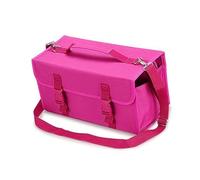 Beimus Porte-marqueurs pour 120 marqueurs - Multifonctionnel - Fermeture éclair - Sac de transport avec bandoulière, rose rouge, 31x12x17cm