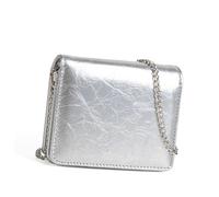 Beimus Porte-monnaie en cuir synthétique pour femme - Petit sac à lèvres - Pour diverses occasions et voyages, fêtes, rendez-vous, Argenté., One Size