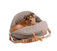 Beimus Porte-siège De Voiture pour Animaux Compagnie avec Anneaux Sécurité Pochettes Rangement À Base Antidérapante pour Petits Chiens Accessoires Voyage Protections Siège Voiture