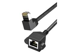 Beimus Rallonge de câble blindé Cat6 RJ45 flexible coudé pour câble réseau Cat5e Cat5