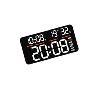 Beimus Réveil numérique surdimensionné à fixer au mur, utilisation sur table, styles minimalistes modernes, télécommande, écran LED, grande horloge numérique LED