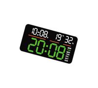 Beimus Réveil numérique surdimensionné à fixer au mur, utilisation sur table, styles minimalistes modernes, télécommande, écran LED, grande horloge numérique LED