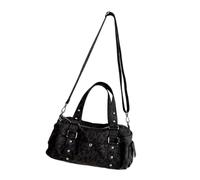 Beimus Sac à bandoulière pour femme avec motif léopards avec fermeture éclair grande capacité, sacs à main, sacs à bandoulière pour le travail, les voyages en cuir, Noir , One Size