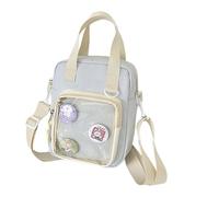 Beimus Sac à bandoulière tendance avec plusieurs poches, sangle réglable confortable, design unisexe, sac à bandoulière en nylon pour étudiant, amateur d'anime, sac à bandoulière unisexe, bleu, One