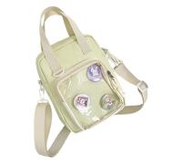 Beimus Sac à bandoulière tendance avec plusieurs poches, sangle réglable confortable, design unisexe, sac à bandoulière en nylon pour étudiant, amateur d'anime, sac à bandoulière unisexe, Vert, One