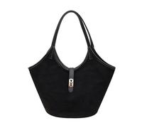 Beimus Sac à bandoulière tendance en daim synthétique pour femme, grande capacité, seau sous les aisselles, pour les trajets quotidiens et le shopping, en daim tendance, Noir , One Size