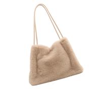 Beimus Sac à bandoulière tendance en peluche pour femme avec grand intérieur en fourrure sous les aisselles pour les rendez-vous et les rassemblements quotidiens, Couleur thé au lait., One Size