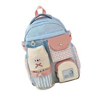 Beimus Sac à dos style japonais décontracté sac d'école pour étudiant couleur contrastée style japonais sac à dos contrasté, bleu