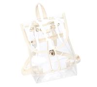 Beimus Sac à dos transparent en PVC transparent approuvé par le stade pour étudiant, école de voyage, université en PVC transparent pour concert