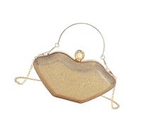 Beimus Sac à main à bandoulière amusant décoré avec ceinture modifiable pour jeunes adultes, doré, One Size