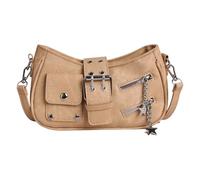 Beimus Sac à main décontracté en coton avec ceinture réglable en polyuréthane compact pour un usage quotidien dense contre l'usure, kaki, One Size