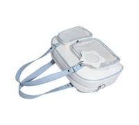 Beimus Sac de présentation transparent spacieux sous les bras Sac à main en PU Sac à main pour les amateurs de mode Sac de bureau, blanc/bleu, One Size