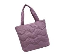 Beimus Sac matelassé en nylon avec fermeture éclair de grande capacité pour femmes et filles, violet