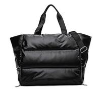Beimus Sacs de sport pour femme, imperméable, anti-rayures, sac de sport réglable, grand sac de voyage avec compartiment pour femmes et hommes, Noir