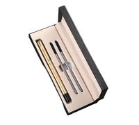Beimus Stylo À Bille En Métal Avec 2 Recharges Corps Aluminium Pointe Acier Inoxydable De 0.5mm Action Torsadée Pour Écrire Stylo À Bille Aluminium