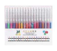 Beimus Stylo à encre gel pailletée rétractable - Pointe de 1 mm - Multicolore - Pour scrapbooking, carnet de notes, planificateur, gribouillage - Gel avec encres scintillantes