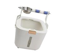 Beimus Support de toilettes pour oiseaux - Seau amovible - Pour apprentissage facile de la propreté - Perchoir d'escalade pour petits et grands perroquets