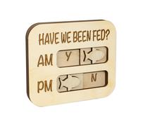 Beimus Traqueurs d'horaires d'alimentation en bois pour propriétaires d'animaux de compagnie, jolis designs, installation facile, rappel d'alimentation en forme d'os, panneau d'alimentation pour chats