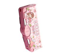 Beimus Trousse multifonction avec taille-crayon, règle, gomme, ruban de doigt, ciseaux, fournitures scolaires pour enfants, Taotao Tea Party, 245*85mm