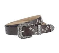 Beimus Western Styles Ceinture large avec boucle en métal Motif étoile Taille pour femme Décoration Robe Unisexe Mode, marron, taille unique