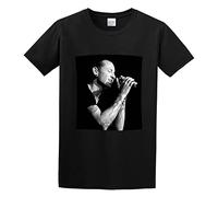 BEINENG Mens Chester Bennington O-Neck T-Shirt Black M