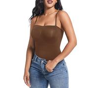 BEINF Femme Body Amincissant Ventre Shapewear Sculptant Sans couture Body Shaper Corsetet Bodysuits Minceur String Réglable Marron XXL