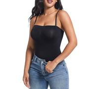 BEINF Femme Body Amincissant Ventre Shapewear Sculptant Sans couture Body Shaper Corsetet Bodysuits Minceur String Réglable Noir XXL