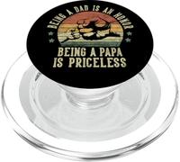 Being A Dad is an Honor Being A Papa is Priceless - Papa PopSockets PopGrip pour MagSafe