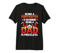 Being A Firefighter is an Honor Being A Dad T-Shirt Haut de Gamme