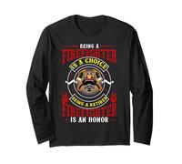 Being A Retired Firefighter Fireman Funny Firefighters Manche Longue