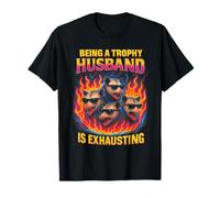 Being A Trophy Husband is Exhausting Funny Marriage Opossum T-Shirt