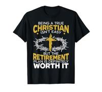 Being A True Christian Isn't Easy Religion Jésus Christ T-Shirt Graphique avec Valeur