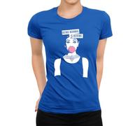 Being Normal is Boring | Audrey Hepburn T-shirt pour femme, bleu, XXL