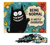 Being Normal is Vastly Overrated Poster Puzzle en Bois, 500 pièces | Le montage en commençant par les bords: une méthode de montage claire pendant le temps libre.