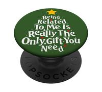 Being Related to Me Chemises de Noël Amusantes pour Femmes, Hommes, Famille PopSockets PopGrip Adhésif