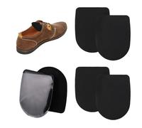 beinkmake Lot de 3 paires de languettes de chaussures en daim souple auto-adhésif - Coussinets de talon pour chaussures trop grandes - Doublure de talon pour chaussures de sport et bottes (noir)