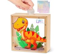Beinou Tirelire Compteuse Pièces Voyage Licorne Tirelire Billet Transparente Acrylique Décoratives avec des Lettres Personnalisées Cadeau d'enfants