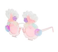 Beipegin Lunette de Soleil Enfant Coquilles de Sirène Filles, Lunette de Soleil Fleurs Roses Mignonnes pour Fête d'Anniversaire d'Été Âge 3-12
