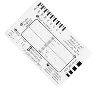 BEIQIYA ECG Règle à 7 étapes, règle transparente pour étriers ECG, carte d'électrocardiogramme, outil de mesure portable en plastique pour interprétation électrocardiogramme