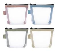 BEIQIYA Petite trousse de maquillage, mini trousse de maquillage en maille à fermeture éclair, pochette cosmétique portable pour femme, sac à main, rouge à lèvres, clés, articles essentiels, écouteurs