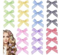 BEIQIYA Y2K Lot de 35 mini pinces à cheveux antidérapantes pour femme Motif vichy doux 7 couleurs