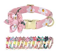 Beirui Collier mignon pour chien de petite, moyenne et grande taille, motif floral - Collier pour chien avec fleur pour mariage, vacances - Marguerite, L