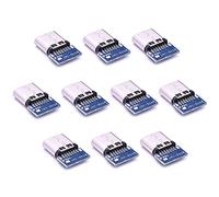 BeisDirect 10Pcs Connecteur Micro USB 2.0 Type C 14 broches femelle Réceptacle à trous traversants PCB 180 Vertical Shield USB