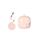 BeisDirect Coque de protection en silicone pour appareil photo Insta360 GO Ultra Action avec bouchon d'objectif et sangle, housse de protection souple, résistante aux chocs et aux chutes (rose)
