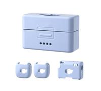 BeisDirect Coque de protection en silicone pour DJI Mic Mini, microphone sans fil Housse de protection pour DJI Mic Mini émetteur/récepteur/étui de charge, Lot de 2 Tx+1 Rx Bleu, coque silicone