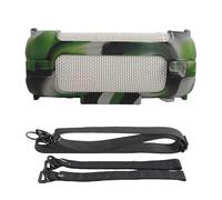BeisDirect Coque en silicone pour haut-parleur Bluetooth portable JBL Grip, housse de protection souple pour le transport avec bandoulière et sangle fixe de vélo (camouflage)